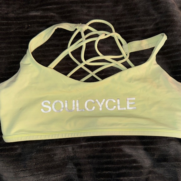 LULULEMON SoulCycle Free To Be Sports Bra - Neon Yellow - Picture 1 of 4